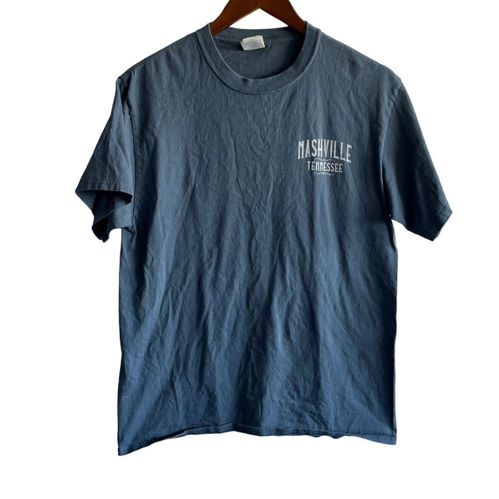 Port & Company Nashville Tennesee Navy Blue Music City T-Shirt